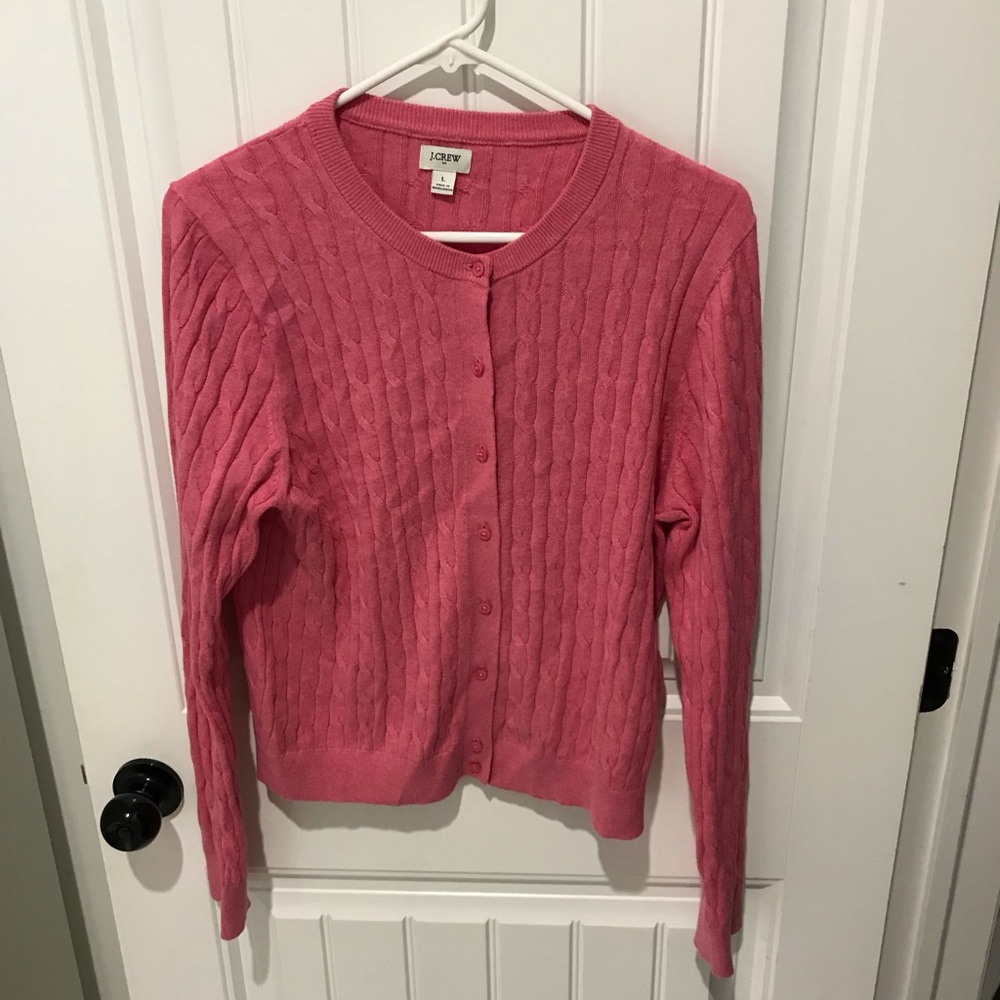 J. Crew Factory Cable-Knit Button Sweater